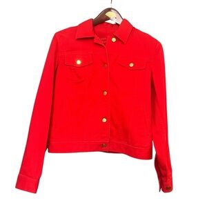 Ralph Lauren LAUREN JEANS Co Women’s Red DENIM JACKET TRUCKER Size :S
